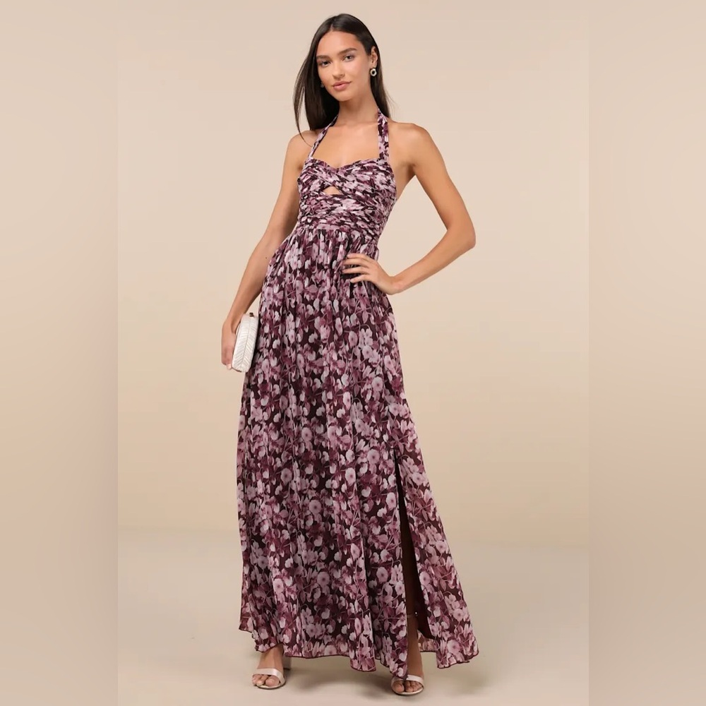 Floral Purple Maxi Dress *NEW*